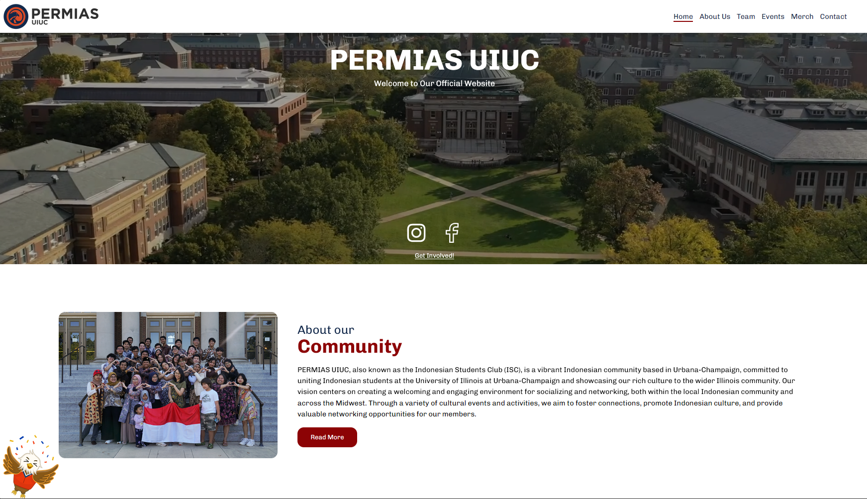 Screenshot of the Permias UIUC website